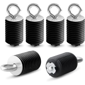 6 Pack UTV Lock and Ride Tie Down Anchors Bed Anchors with 1-7/16" Holes Compatible with Polaris General Ranger 500 570 1000 XP 900 800 700,Black