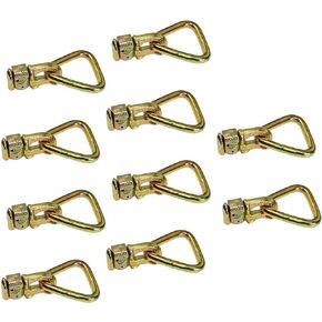 US Cargo Control L Track Double Stud Fitting with Delta Link, Use with L Track Rails in Your Truck Or Trailer to Create Instant Tie-Down Anchor Points, Working Load Limit of 1,666 Pounds, 10 Pack