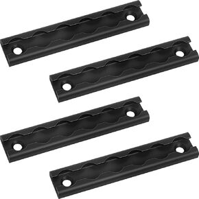 Upgrade Aluminum L Track, 6 inch L Track Rail Black Oxide for Securing Motorcycles, ATVs, Dirt Bikes, Utility Tractors, and More, Use On Pickup Trucks, Vans, Or Enclosed Trailers, Pack of 4