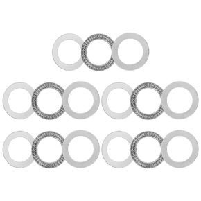 uxcell AXK1024 Thrust Needle Roller Bearings with Washers 10mm Bore 24mm OD 2mm Thickness 6pcs