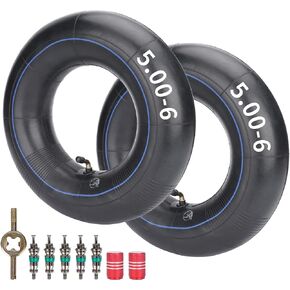RUTU 2-Pack 13x5.00-6 5.00-6 Inner Tube with TR13 Straight Valve Stem Fit for Razor Dirt Quad Go Kart Dirt Bike ATVs Dune Buggies Wagons Lawn Mowers Garden Tractors Hand Trucks 12X5.00-6,5.30-6,4.50-6