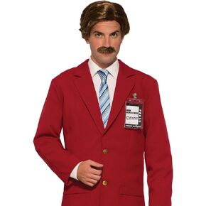Forum Novelties Men's Officially Licensed Anchorman & Moustache Costume Wig Mustache, As Shown, One Size US