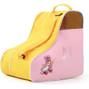 Roller Skate Bag, Ice Skate Bag for Women with Adjustable Shoulder Strap, Shoe Bag for Ice Skating/Inline Skates, for Both Kids and Adults