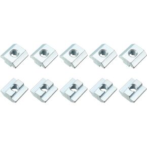 Slide in T-Nut (M6 Thread) 10pcs, Carbon Steel T-Slot Nut Fastener for 4040 Series Aluminum Extrusion Profile