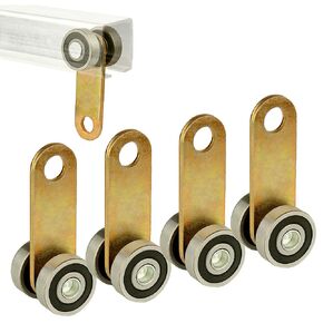 2 Wheel Trolley Assembly Roller,Unistrut Trolley Roller Two Bearing Trolley Assembly for Use with 1-5/8" Wide and All1-5/8"Ortaller Strut Channel 4pc