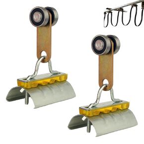 BiJun 2 Wheel Trolley Assembly Roller Cable Trolley System, Silent Unistrut Trolley Roller Two Bearing Trolley Assembly for Use with 1-5/8" Wide and All1-5/8"Ortaller Strut Channel 2pc