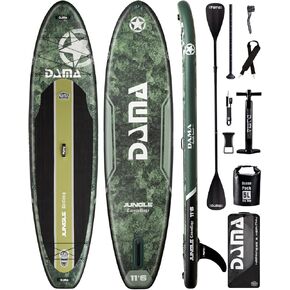 Dama Military Green Board Air Inflatable Stand Up Paddle Board 11‘6“*34" Lightweight & Durable Premium SUP Paddle Board Accessories, Wide Stable Design, Non-Slip Comfort Deck in Kuwait