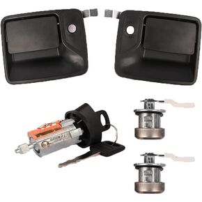 Ignition& Lock Cylinder with Door Handle Compatible with Ford F-250/F-350 1997-2007, Ford Excursion 2000-2005, Lincoln Navigator 1998-2005, Replace LC6177, DL5885, 597638, 7C3Z1521990A