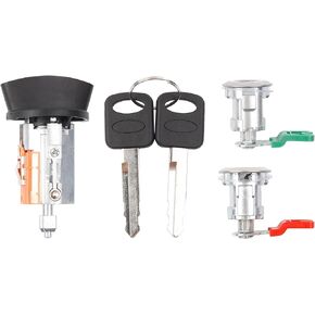 Dasbecan Door Lock Cylinder & Ignition Switch with Key Set Compatible with 1997-2007 Ford F150 F250 F350 Excursion Expedition Explorer Freestar Lincoln Blackwood Navigator Replace 703362 707624