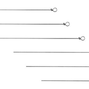 100PCS Bait Making Tool Fishing Bait Making Supply Fishing Ring Spinner Shaft Stainless Steel Wire Spinner Bait 0.6MMx160MM for Heavy Bait