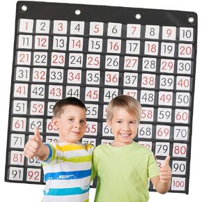 Count to 100 Pocket Chart - 101 Pieces - Educational and Learning Activities for Kids