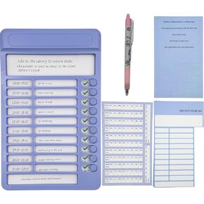 Children's Chore Chart, 7.8 * 5 in Motivation Chart for Kids, to Do List, Schedule of Routine Matters, Wall or Desktop Poster, Student Self-Discipline Form