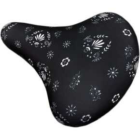 Colorful Bicycle Seat Cover, Water-Repellent Exercise Bike Seat Cushion Cover Made of Polyester Fiber, Not Absorb Heat & Dust-Free Saddle Cover for Outdoor Biking