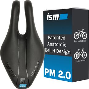 ISM PM 2.0 Mountain Bike Seats for Men and Women - No Nose Bike Saddle Built for Technical Trails with Sloped Rear - MTB Bike Saddle and Anatomic Relief Bicycle Saddle with 30-Series Foam Padding