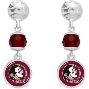 Florida State Seminoles Ivy Crystal Silver Earrings Jewelry Gift FSU in Saudi Arabia