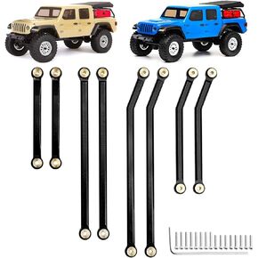 مجموعة وصلات خلوص عالية من الألومنيوم من HobbyPark ترقيات لسيارة زاحفة محورية SCX24 Gladiator AXI00005 ترقيات 1/24 RC (أسود)