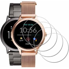 Screen Protector for Fossil Women's Gen 5E 42mm/ Men's Gen 5E 44mm Watch [4 Pack] Tempered Glass Anti-Scratch Bubble-Free Easy Installation