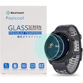 Poyiccot for COROS Pace 2 Screen Protector, 2 Pack Screen Protector for COROS Pace 2 Ultra-Thin 9H Hardness Anti-Fingerprint 2.5D Round Edge Watch Tempered Glass for COROS Pace 2