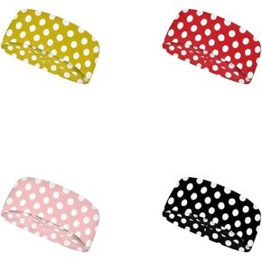 Workout Headbands for Women Men,No-Slip Headbands Stretch Sweatbands,Soft Moisture Wicking Wide Headbands for Sport Yoga Running,4Pcs