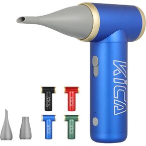 KiCA Jetfan 2 Electric Air Blower,Air Duster for Computer,Keyboard,House Cleaning,Car Dust,Hair Drying,Air Inflation,Camera Lens,Rechargeable,Speed Control,Upgrade Battery,Air Can Substitute Tool,Blue in Kuwait