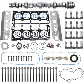 Non MDS 5.7 Hemi Lifters Camshaft Cam Kit w/Head Gasket Bolt for 2009-2015 Chrysler 300 Dodge Charger Jeep Grand Cherokee 5.7L 53022372AA