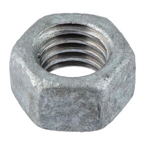 3/8-16 (100 Pack) Galvanized Hex Nuts, Grade 2, Coarse Thread, Hot Dip Galvanized by Makers Bolt in Kuwait