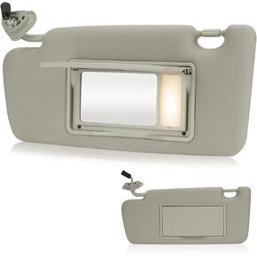 Left Driver Side Sun Visor SunVisor with Light for 2005-2009 Subaru Outback Legacy 92011AG55AOR (Gray) in Kuwait