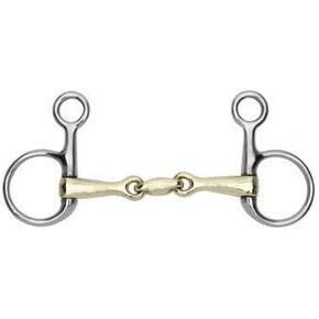Horse 6" SS Hanging Cheek Lozenge Baucher Bit Copper Dog Bone 6" Mouth 35188E