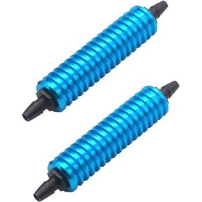 2Pack Vgoohobby Aluminum Alloy Back Pressure Cooler Fuel Tank Air Cooling Compatible with Traxxas Axial HPI HSP Redcat 1/8 1/10 RC Nitro Engine RC Car Off Road Monster Truck,Blue
