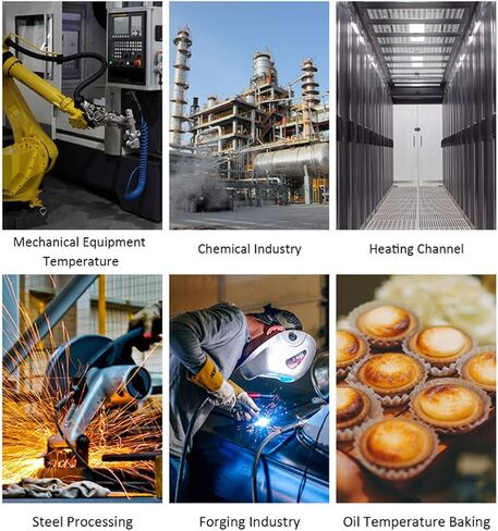 YF-980G ميزان حرارة بالأشعة تحت الحمراء، مسدس درجة حرارة ليزر رقمي غير متصل -58 درجة فهرنهايت -1292 درجة فهرنهايت مقياس درجة حرارة الأشعة تحت الحمراء مع إنذار 16:1 كحد أقصى/دقيقة لطهي فرن البيتزا HVAC 【ليس للبشر】 in Kuwait