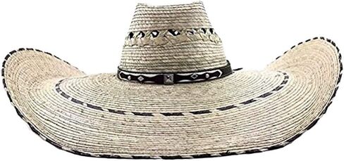 Mexican Style Wide Brim Straw Sun Hat Cowboy Straw hat in Kuwait