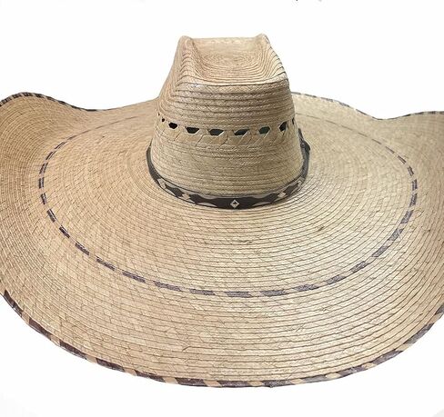Mexican Style Wide Brim Straw Sun Hat Cowboy Straw hat in Kuwait