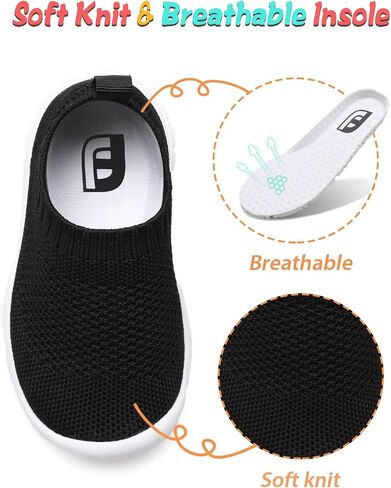 JOINFREE Toddler Boys Girls Sneaker Slip On Shoes Kids Lightweight Breathable Walking Shoes in Saudi Arabia
