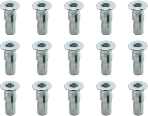 Maxmoral 15PCS Multi Grip Rivet Nut M5 Pre Ball Shank Carbon Steel Coloured Zinc Plated Flat Head Insert Nut Suitable for Sheet Metal and Non Metallic Plastic and Timber Fixing in Saudi Arabia