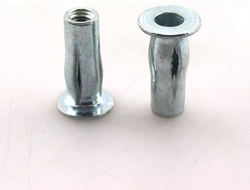 Maxmoral 15PCS Multi Grip Rivet Nut M5 Pre Ball Shank Carbon Steel Coloured Zinc Plated Flat Head Insert Nut Suitable for Sheet Metal and Non Metallic Plastic and Timber Fixing in Saudi Arabia