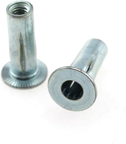 Maxmoral 15PCS Multi Grip Rivet Nut M5 Pre Ball Shank Carbon Steel Coloured Zinc Plated Flat Head Insert Nut Suitable for Sheet Metal and Non Metallic Plastic and Timber Fixing in Saudi Arabia