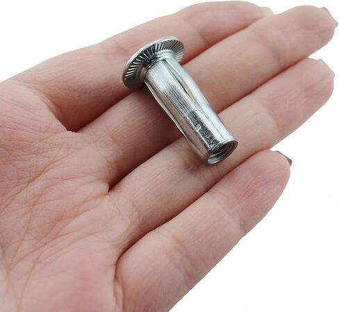 Maxmoral 15PCS Multi Grip Rivet Nut M5 Pre Ball Shank Carbon Steel Coloured Zinc Plated Flat Head Insert Nut Suitable for Sheet Metal and Non Metallic Plastic and Timber Fixing in Saudi Arabia