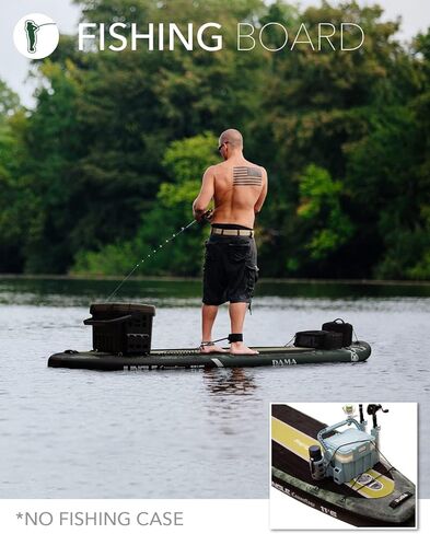 Dama Military Green Board Air Inflatable Stand Up Paddle Board 11‘6“*34" Lightweight & Durable Premium SUP Paddle Board Accessories, Wide Stable Design, Non-Slip Comfort Deck in Kuwait