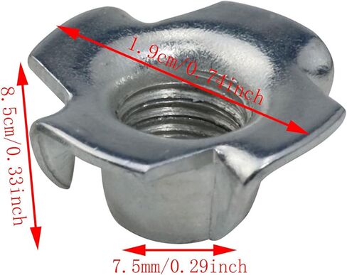 T صواميل M8 * 8 مم T صواميل ومسامير T صواميل ومسامير لأثاث الخشب الرقائقي الحبيبي باستخدام الحاسب الآلي آلة الطحن -20 قطعة in Kuwait