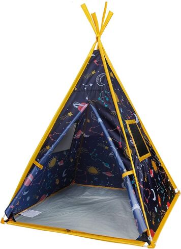 Kids Teepee Tent -44"x44"x61" Large Happy Hut Galaxy Space Kids Tent, Indoor Outdoor Playhouse Tents for Boys and Girls,Kids Indian Teepee Play Tent,Perfect Kid’s Gift in Saudi Arabia