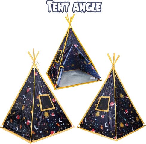 Kids Teepee Tent -44"x44"x61" Large Happy Hut Galaxy Space Kids Tent, Indoor Outdoor Playhouse Tents for Boys and Girls,Kids Indian Teepee Play Tent,Perfect Kid’s Gift in Saudi Arabia