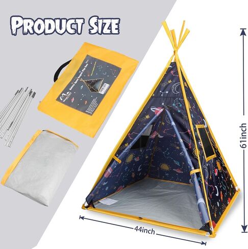 Kids Teepee Tent -44"x44"x61" Large Happy Hut Galaxy Space Kids Tent, Indoor Outdoor Playhouse Tents for Boys and Girls,Kids Indian Teepee Play Tent,Perfect Kid’s Gift in Saudi Arabia