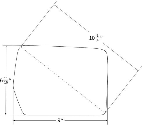 APA Replacement Mirror Glass Non-Heated with Adhesive Pads for 2004-2010 F150 2010 F150 SVT Raptor Pickup Truck Driver Left Side FO1323508 in Saudi Arabia