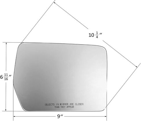 APA Replacement Mirror Glass Non-Heated with Adhesive Pads for 2004-2010 F150 2010 F150 SVT Raptor Pickup Truck Driver Left Side FO1323508 in Saudi Arabia