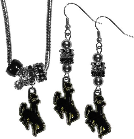 Siskiyou NCAA womens Euro Bead Earrings and Necklace Set in Kuwait