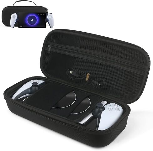 Carrying Case for PlayStation Portal Remote Player, Hard EVA Shell Portable Travel Handbag, Durable Shockproof Anti-Scratch Full Protection Storage Bag for PlayStation 5 Portal, Black in Kuwait