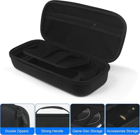 Carrying Case for PlayStation Portal Remote Player, Hard EVA Shell Portable Travel Handbag, Durable Shockproof Anti-Scratch Full Protection Storage Bag for PlayStation 5 Portal, Black in Kuwait
