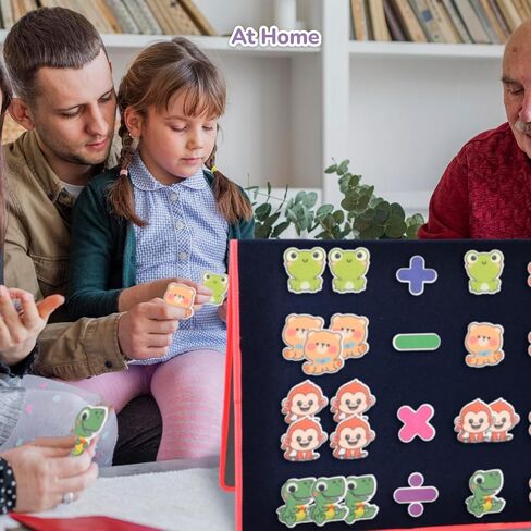 CHEFAN Large Felt Flannel Board 31.5 * 23 in,Foldable Freestanding Felt Story Learning Board for Toddlers,Double-Sided Use for Preschool Classroom,Multi Felt Pieces Can Be Used,Gifts for Kids in Kuwait