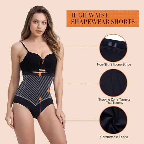 Women's Shapewear Tummy Control High Waisted Control Panties Butt Lifting Thong Shapewear Shorts in Saudi Arabia