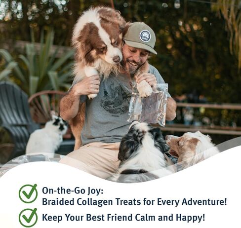 مكافآت الكلاب بالكولاجين من لحم البقر المضفر من مون آمي مع الخضار (6 بوصات) - أعواد الكولاجين للكلاب المصنوعة من لحوم البقر التي تتغذى على العشب مع الجلوكوزامين والكوندرويتين - مكافآت طبيعية للكلاب in Kuwait